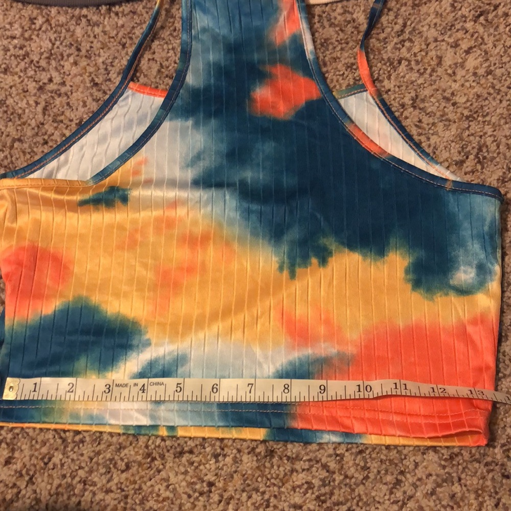 Used women’s camisole crop tank tops Sz large set of 6 multi color - Picture 6 of 9